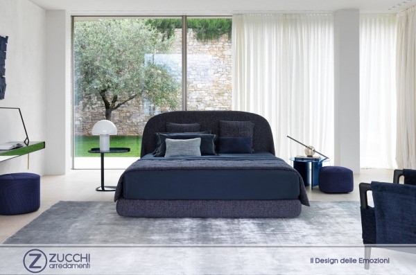 Carte d'arredo Letto Taormina Flou Zucchi Arredamenti made in italy design 01