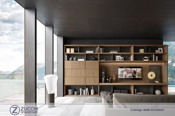 Carte d'arredo Sistema Giorno Libreria Day System Bookcase My Space Alf DaFrè ZUCCHI 03
