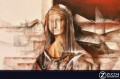 Dipinti d'autore Sikrea 100x120 Lisetta,tecnica mista