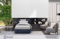 Letto Merkurio Singolo Flou Zucchi Arredamenti Made in Italy Design 01