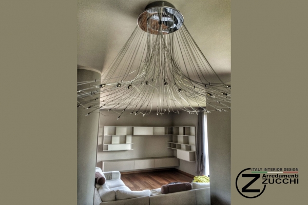 Progettazione e realizzazione Zona Living con Sistema TV/Libreria 1 Zucchi Arredamenti